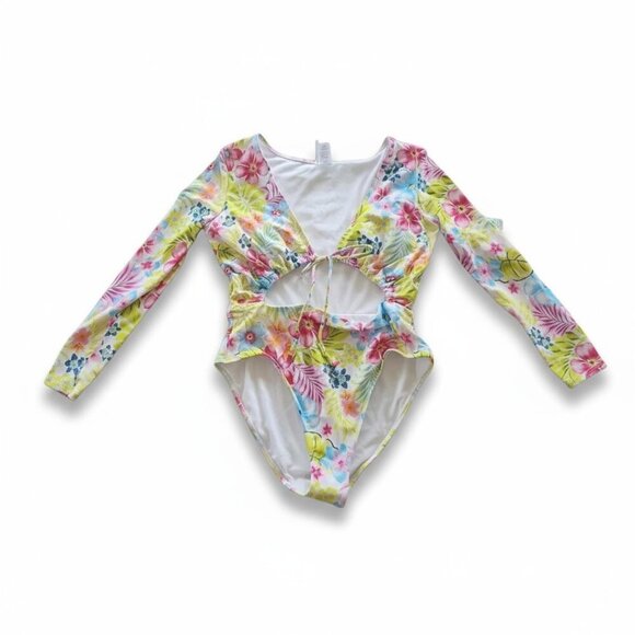 Celebrity Pink Swim Floral Cutout One Piece Swimsuit XL - Picture 1 of 7